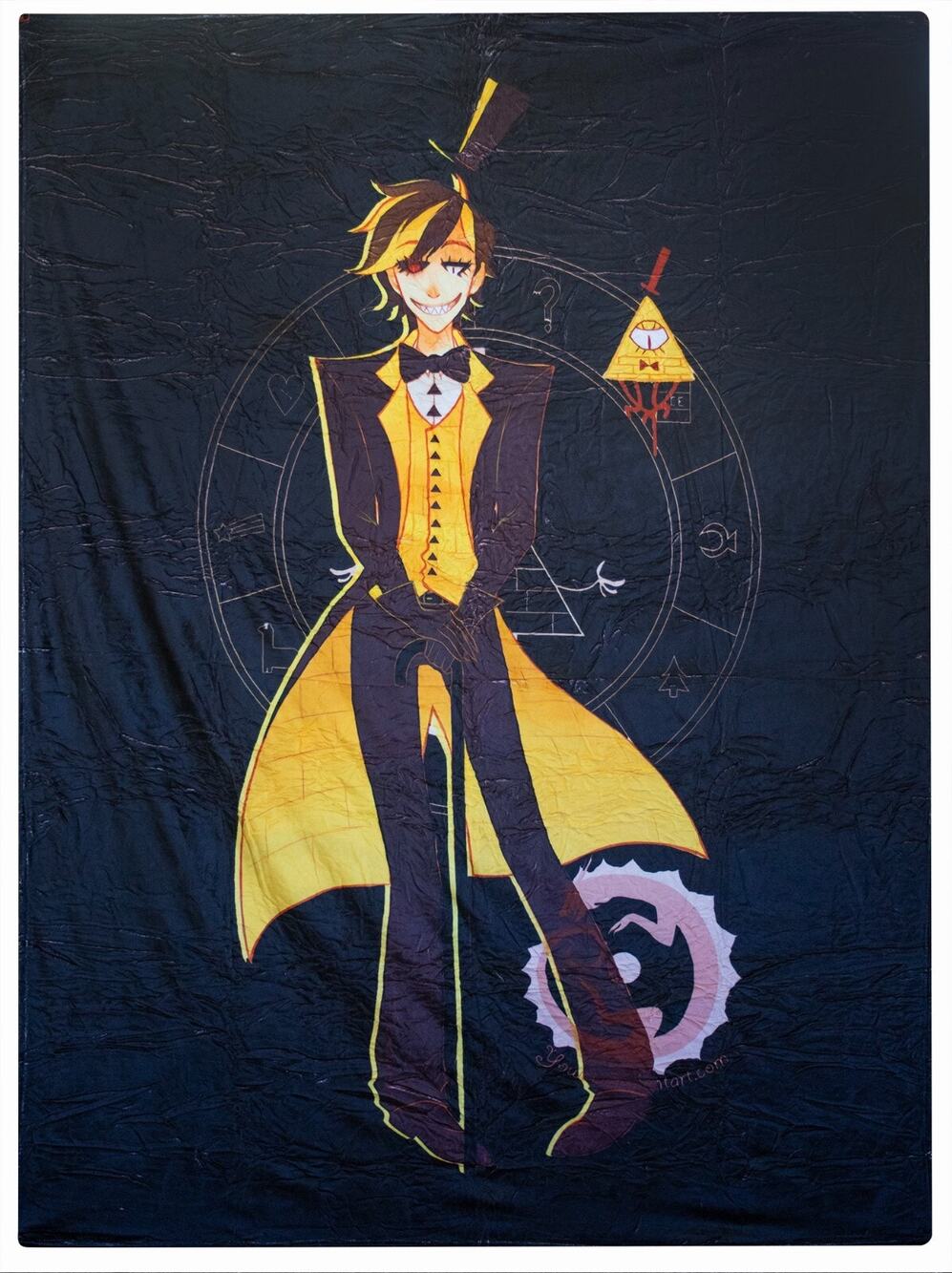 NEW Throw Blanket - Bill Cipher Gravity Falls Large soft plush blanket 80" x 60"